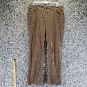 Sonoma Pants Womens 14 Brown Modern Straight Corduroy Cotton Blend
